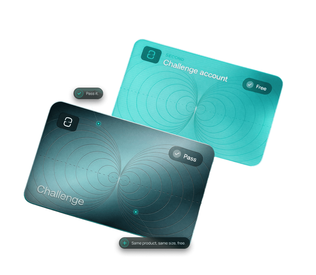 Two E8 Challenge cards: pass the first and the second Challenge account is free.
