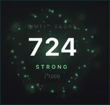 SimFi Score: 724, Strong